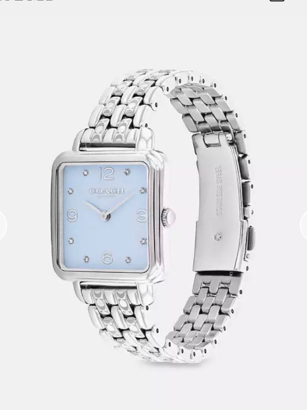 Coach Cass Watch Womens Light Blue & Silver SS 28mm CAZ19 - Picture 6 of 9